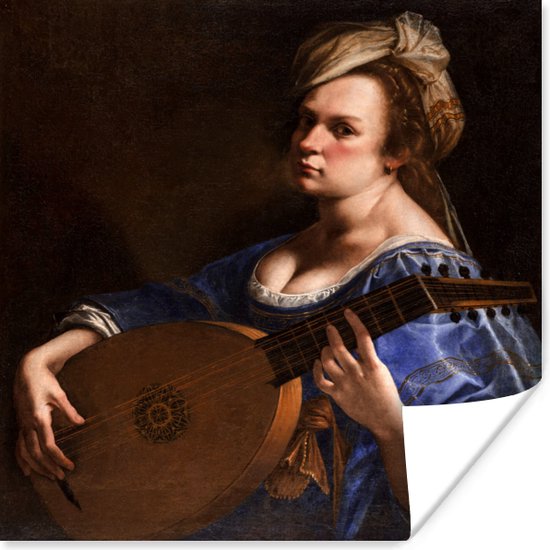 Poster Self-Portrait as a Lute Player - Artemisia Gentileschi - 30x30 ...