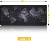 XXL Globe Mousepad - Muismat met Wereldkaart design en antislip - 80 x 30cm - Gaming muismat
