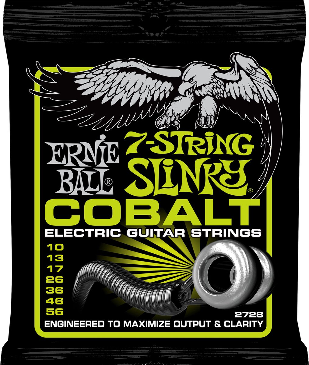 Ernie Ball EB2728 10-56 Cobalt 7-string Regular - Elektrische gitaarsnaren