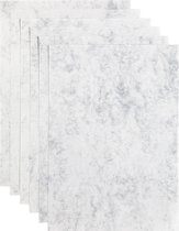 Kopieerpapier papicolor a4 200gr marble grijs | Pak a 6 vel