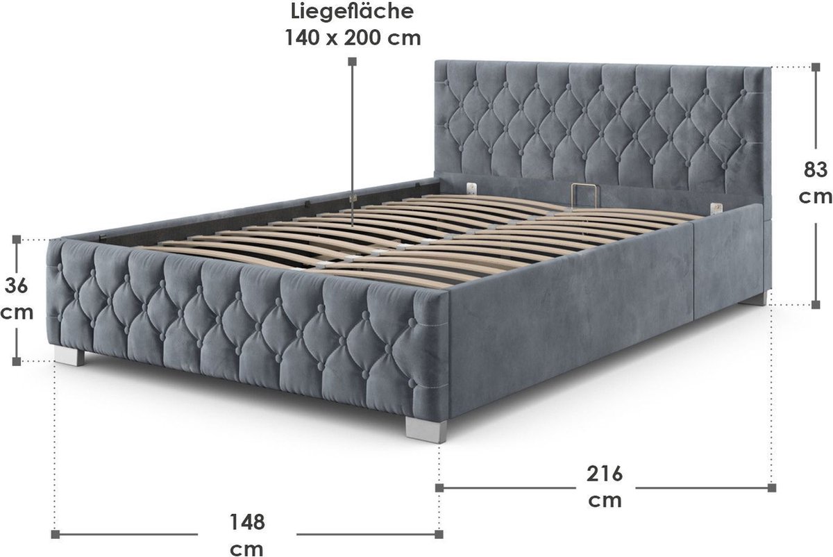 Juskys Gestoffeerd bed Sevilla 180x200 cm met LED-verlichting, lattenbodem en hoofdeinde - hout en kunstleer - 16 kleurinstellingen & afstandsbediening - bedframe tweepersoonsbed - grijs Juskys Gestoffeerd bed Sevilla 180x200 cm met LED-verlichting, lattenbodem en hoofdeinde - hout en kunstleer - 16 kleurinstellingen & afstandsbediening - bedframe tweepersoonsbed - grijs