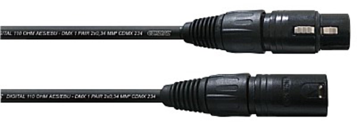Cordial DMX AES/EBU Kabel XLR, 5m schwarz - DMX kabels