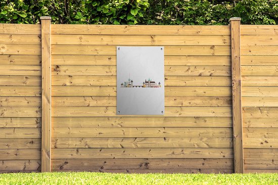 Posters de jardin en dehors de Prague - République tchèque - Skyline - 60x90 cm - Toile de jardin