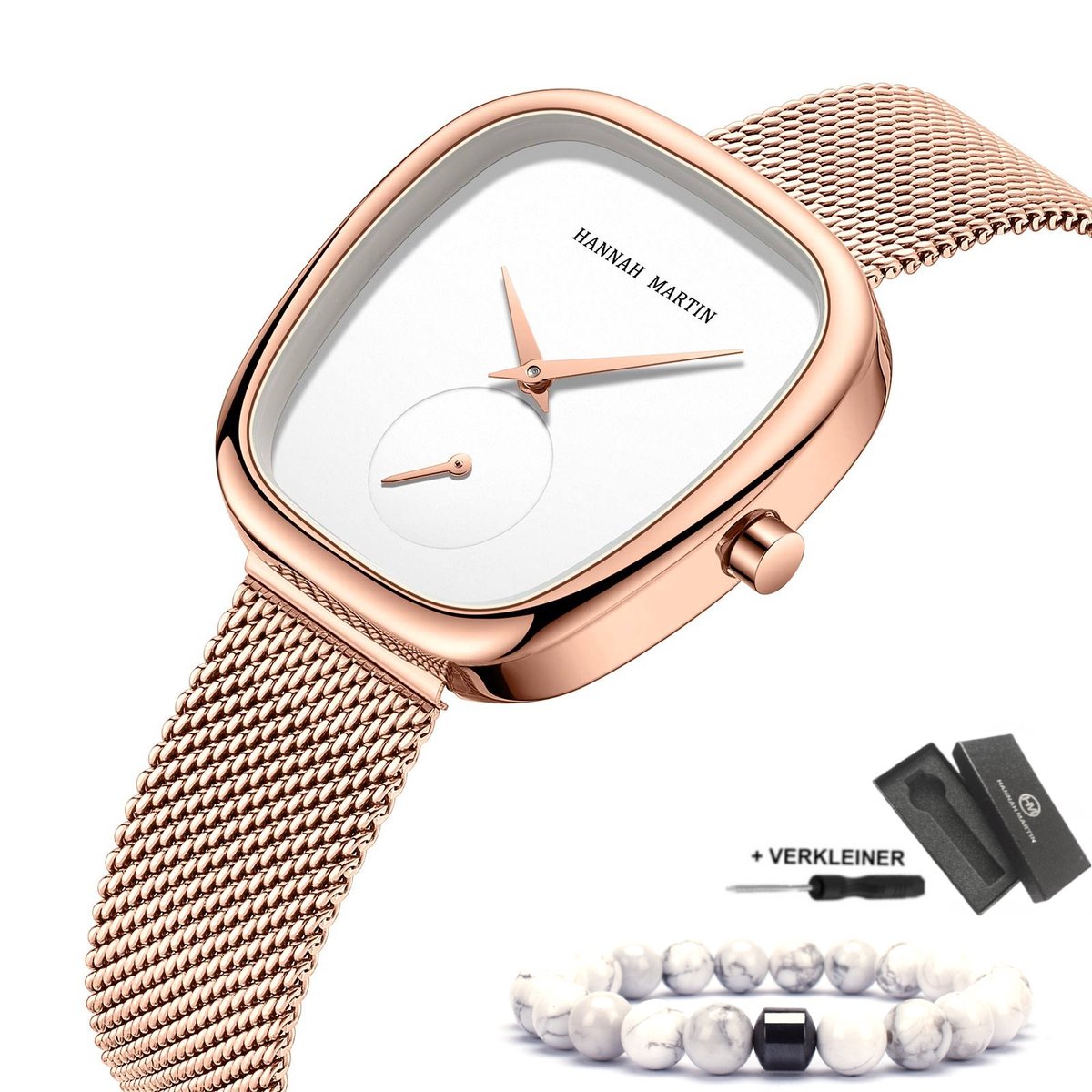 Horloges voor Vrouwen Dames Horloge Curren Watch Dameshorloge - Incl. Armband & Horlogebox Geschenkdoos - Rosé Wit