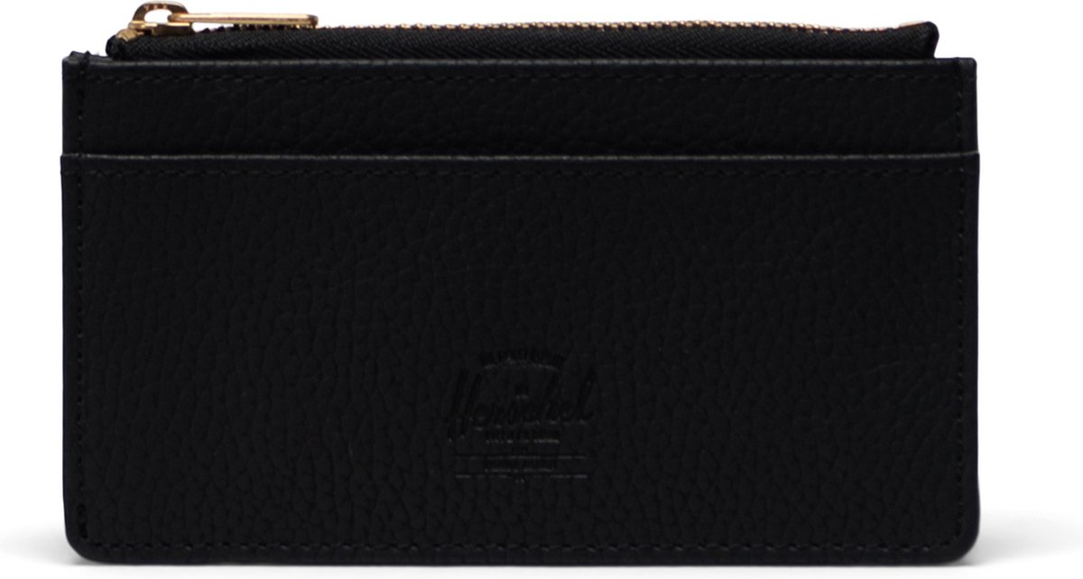 Oscar II Vegan Leather RFID - Black / Kaarthouder - pasjeshouder met RFID blocking layer en middenvak met ritssluiting / vegan leder / Beperkte Levenslange Garantie / Zwart