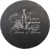 LBM - Everything is fine when you have cheese & wine serveerplateau - leisteen - 30 cm
