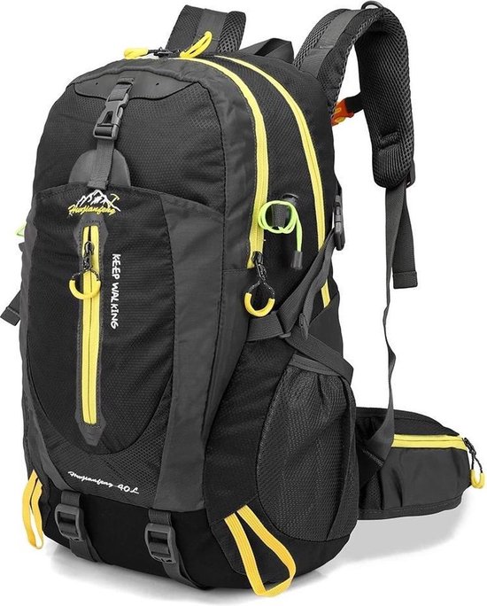 RAMBUX® - Backpack - Sac à dos de randonnée - Zwart - Sac à dos - Sac de voyage - 40 Litre