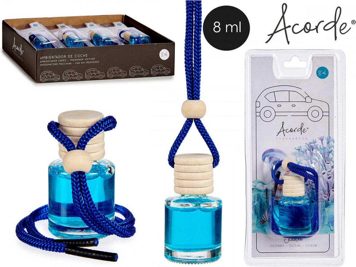 Auto Parfum - Luchtverfrisser de Luxe - Acorde - Flesje 8 ml - Oceano - Voordeel Set 2 Stuks - Kado Tip !!