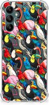 Anti-shock Hoesje met foto Geschikt voor Samsung Galaxy A14 5G Telefoon Hoesje met doorzichtige rand Birds