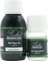 Rubio Monocoat Oil Plus 2C - Ecologische Houtolie in 1 Laag voor Binnenshuis - Castle Brown, 130 ml