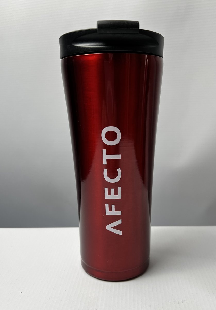 koffiebeker to go - coffee to go beker - rood - thermosbeker - 500ml - dubbelwandig - RVS