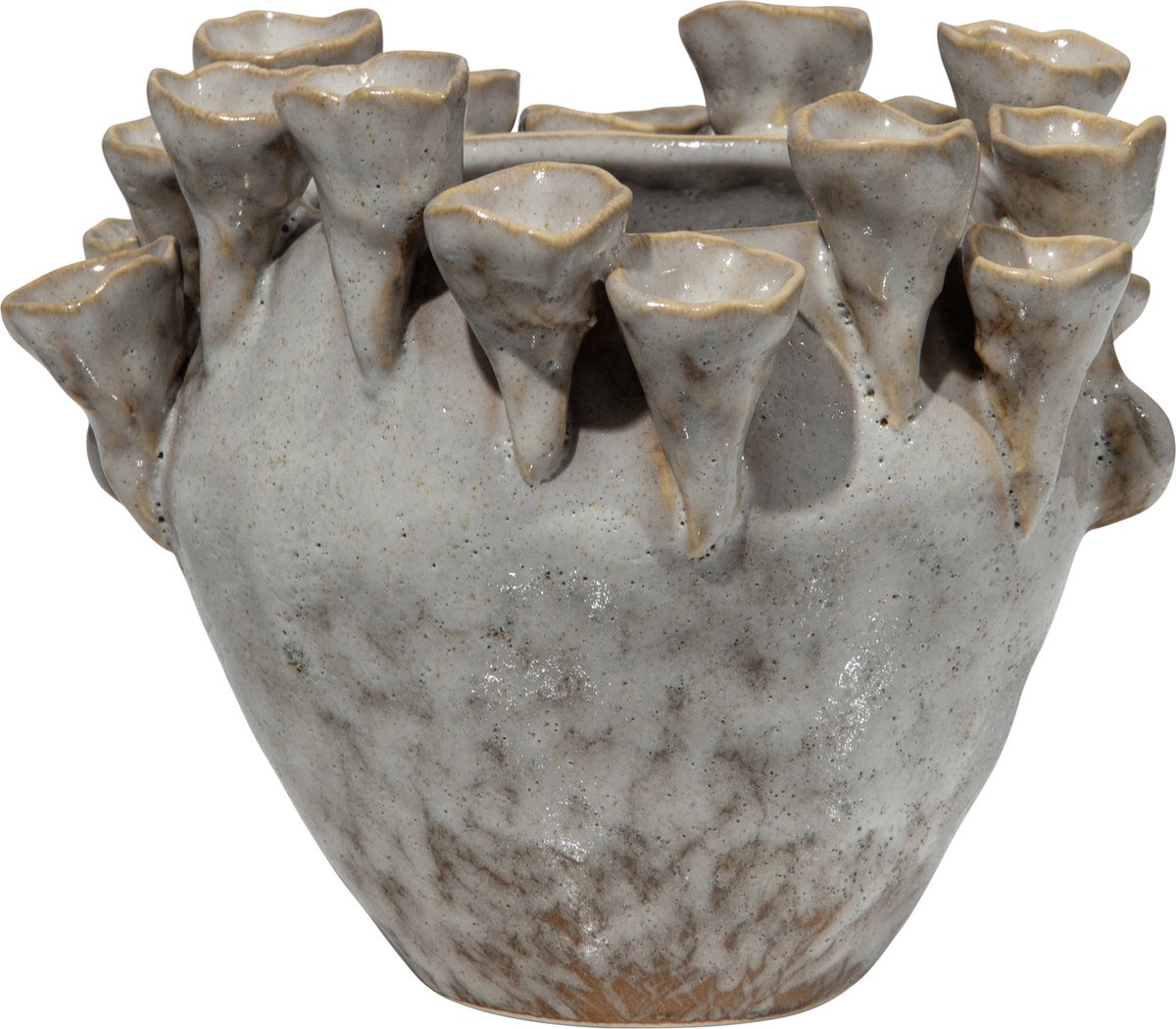 BePureHome Pipe Coral Vaas Keramiek Naturel Mix