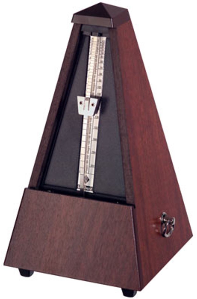 Wittner M 804 M metronoom Pyramide Nußbaum seidemat Echthout - Accessoire voor keyboards