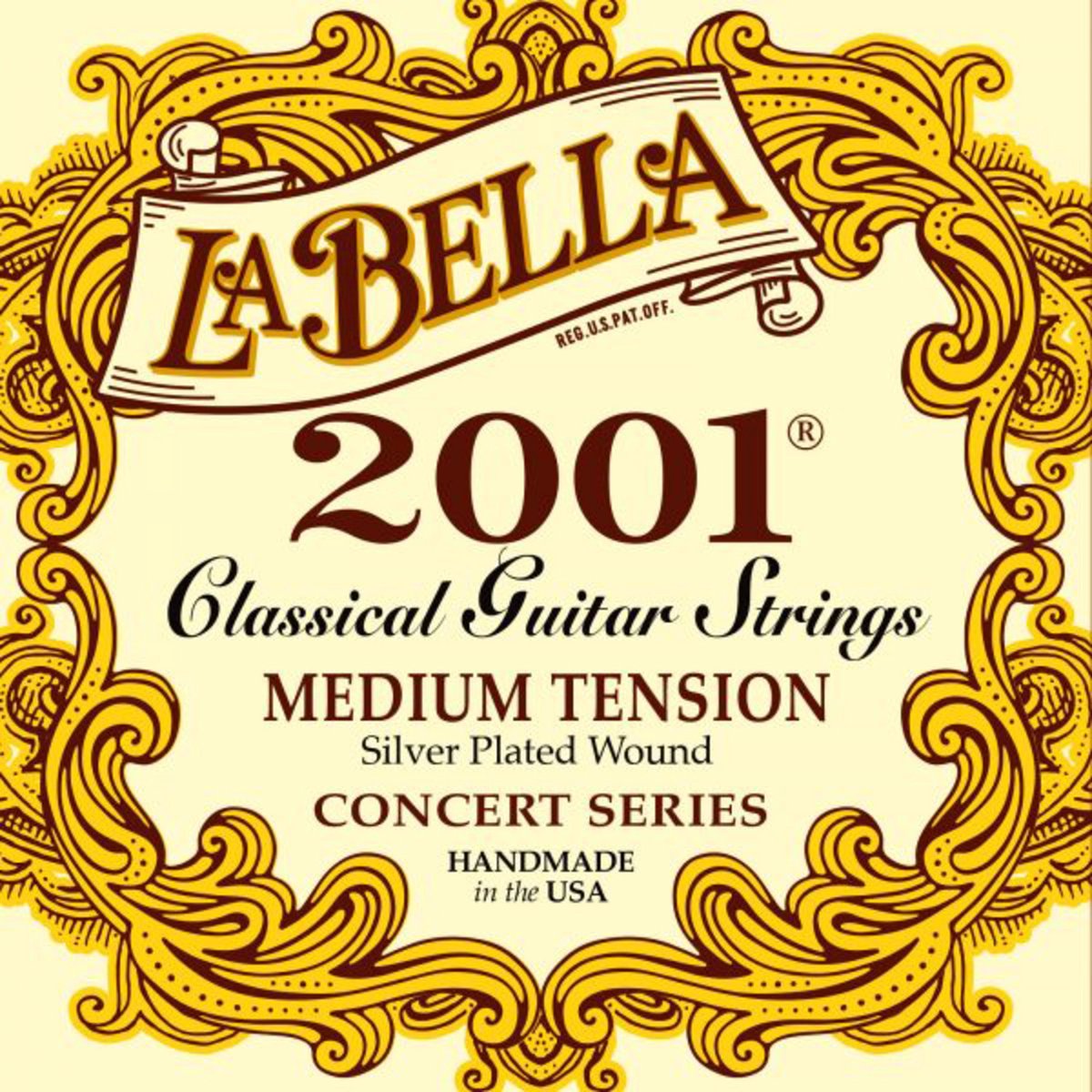 La Bella K-Git. snaren La Bella, 2001 Provoor zilver Medium, set - Klassieke gitaarsnaren