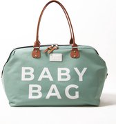 Fume London - Baby Bag - Mommy Bag - Luiertas groen- Verzorgingstas met isoleervakken - Totebag - Reistas - Schoudertas - Kraamcadeau -Stijlvolle Multifunctionele tas - Waterproof FB3207