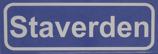 Panneau de nom de lieu aimant pour réfrigérateur Staverden.