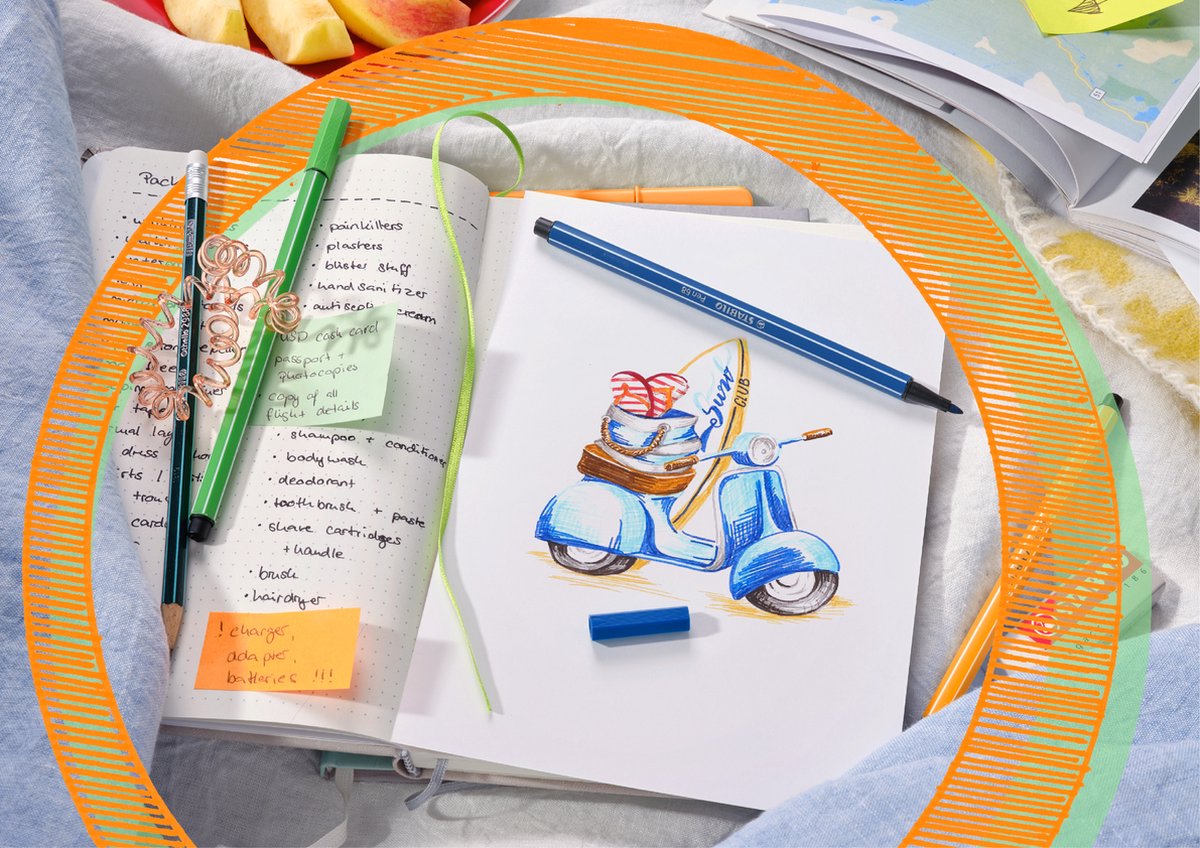 STABILO Pen 68 - Premium Viltstift - ColorParade - Antraciet/Licht Blauw - Set Met 20 Verschillende Kleuren — afbeelding 6