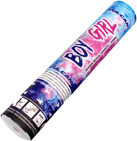 Foto: Gender reveal rookkanon mix jongen n meisje surprise pack confetti kanon 2x roze n 2x blauw confetti shooter confetti rook gender reveal party verrassingspakket premium kwaliteit