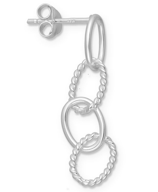 Boucles D'oreilles Fantaisie En Forme De Trombone - Couleur Argentée, Neuf Sans Emballage D'origine, Design Minimaliste Et Moderne
