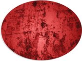 PVC Schuimplaat Ovaal - Rode Muur met Textuur - 40x30 cm Foto op Ovaal (Met Ophangsysteem)