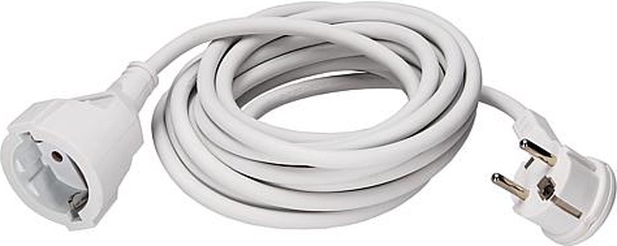 Verlengsnoer met platte stekker 10 Meter 2300watt 2x0,75mm2
