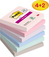 Post-it Super Sticky notes Soulful, 90 feuilles, pi 76 x 76 mm, 4 + 2 OFFERTES