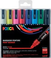 Verfstift Posca PC5M set à 8 kleuren