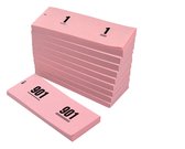 Nummerblok 42x105mm nummering 1-1000 roze 10stuk | Doos a 10 stuk | 10 stuks