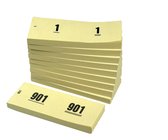 Nummerblok 42x105mm nummering 1-1000 geel 10stuk | Doos a 10 stuk | 10 stuks