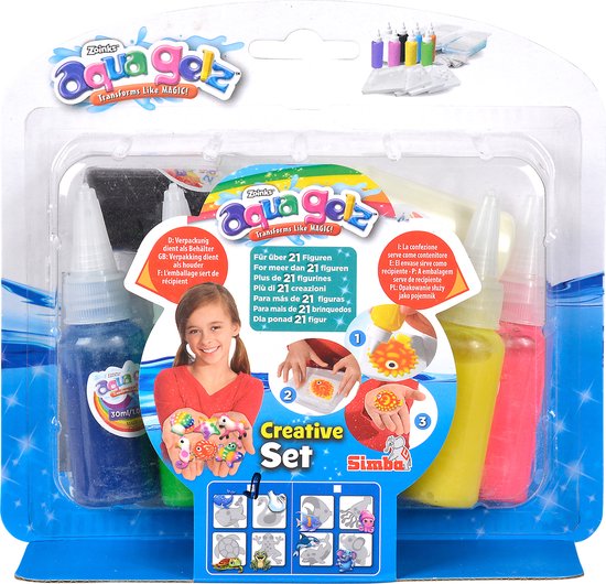 Eleanore's Diary Gels Magiques 3D CréAtifs, Aqua Gelz Set, DIY Magic Water Elf, 12 Bouteilles de Gel Coloré, 12 Formes, Water Art pour Enfants Garçons et Filles 3