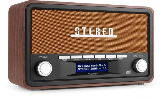 DAB radio met Bluetooth model 2023 Retro radio - DAB+ / FM - Op en... | bol.com