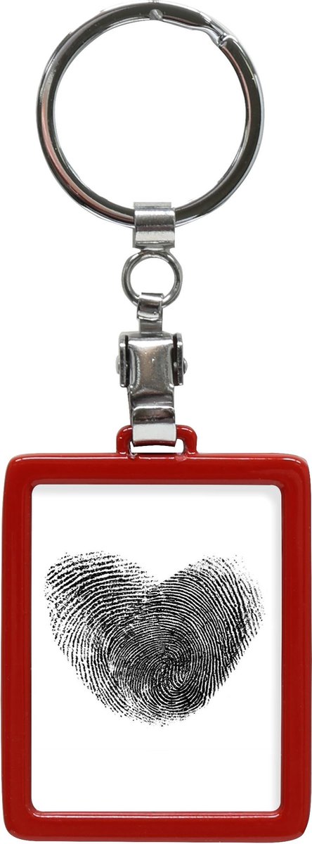 Deknudt Frames sleutelhanger S59NK4 - rood - metaal - pasfoto 3,5x4,5