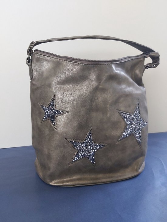 UT Style® - Sac à main pour femme - sac à bandoulière - étoiles - argent -  26x31x13 cm | bol.