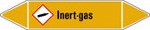 Inert-gas leidingmarkering op vel 179 x 37 mm - 5 per vel