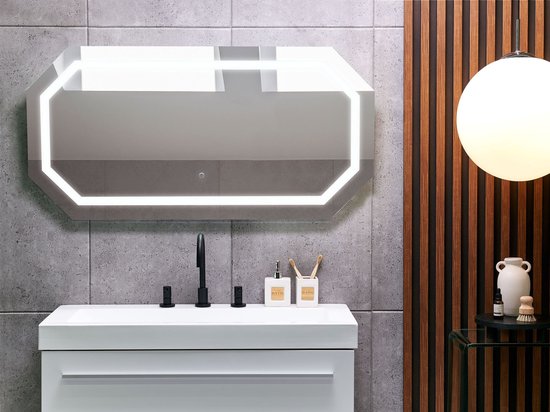 Beliani LOCMARIAQUER - Miroir LED- Argent - Glas