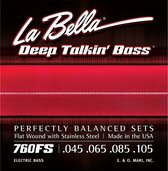 La Bella 760FS Deep Talkin' Bass Flats Standard 45-105 - Snarenset voor 4-string basgitaar