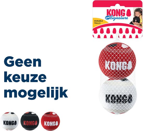 KONG Signature Play Balls L - plus ferme que les balles de tennis -  matériau non... | bol