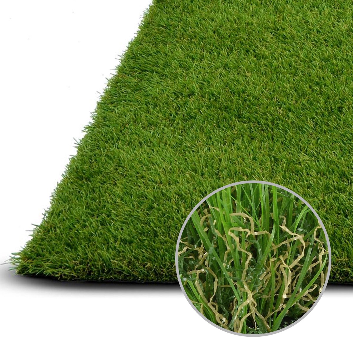 FLOORDIREKT Kunstgras - Grastapijt - Nantes- Grastapijt voor binnen en buiten - 40 mm - 100 x 500 cm