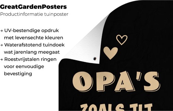 Poster de jardin Papy comme tu es précieux - Proverbes - Citations - Papy - 40x80 cm - Décoration murale Extérieur - Poster de jardin - Toile de jardin - Poster de clôture - Tableau de jardin