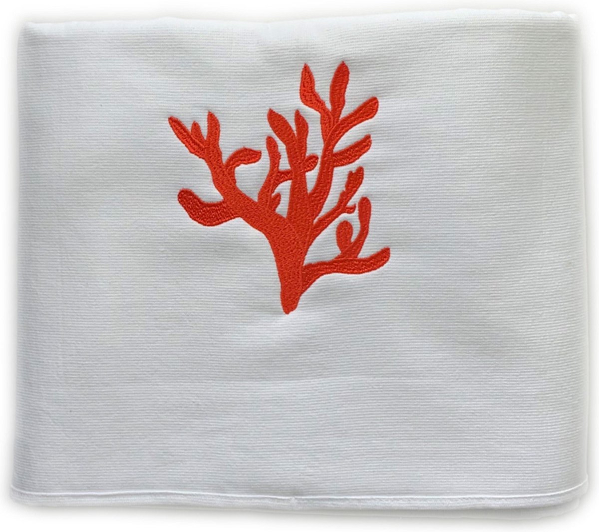 Lantara Coraal - Hamamdoek met badstof - Wit - 98x190cm