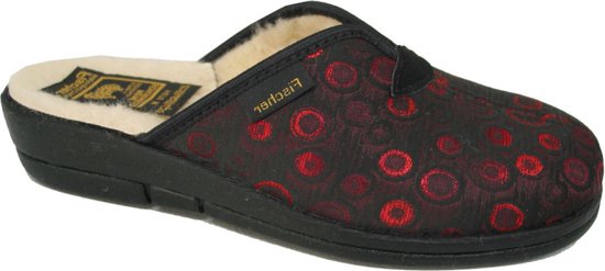 Fischer Dora hoge pantoffels voor dames, Zwart Zwart Zwart 222, 39 EU