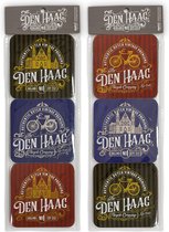 Onderzetters Den Haag set van 6 in diverse kleuren