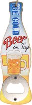 Bieropener - Flesopener - ice cold beer - opener - bier opener - Fles opener - bar decoratie - Decoratie - Kroeg decoratie - Houten bieropener - Opener bier - Cave & Garden