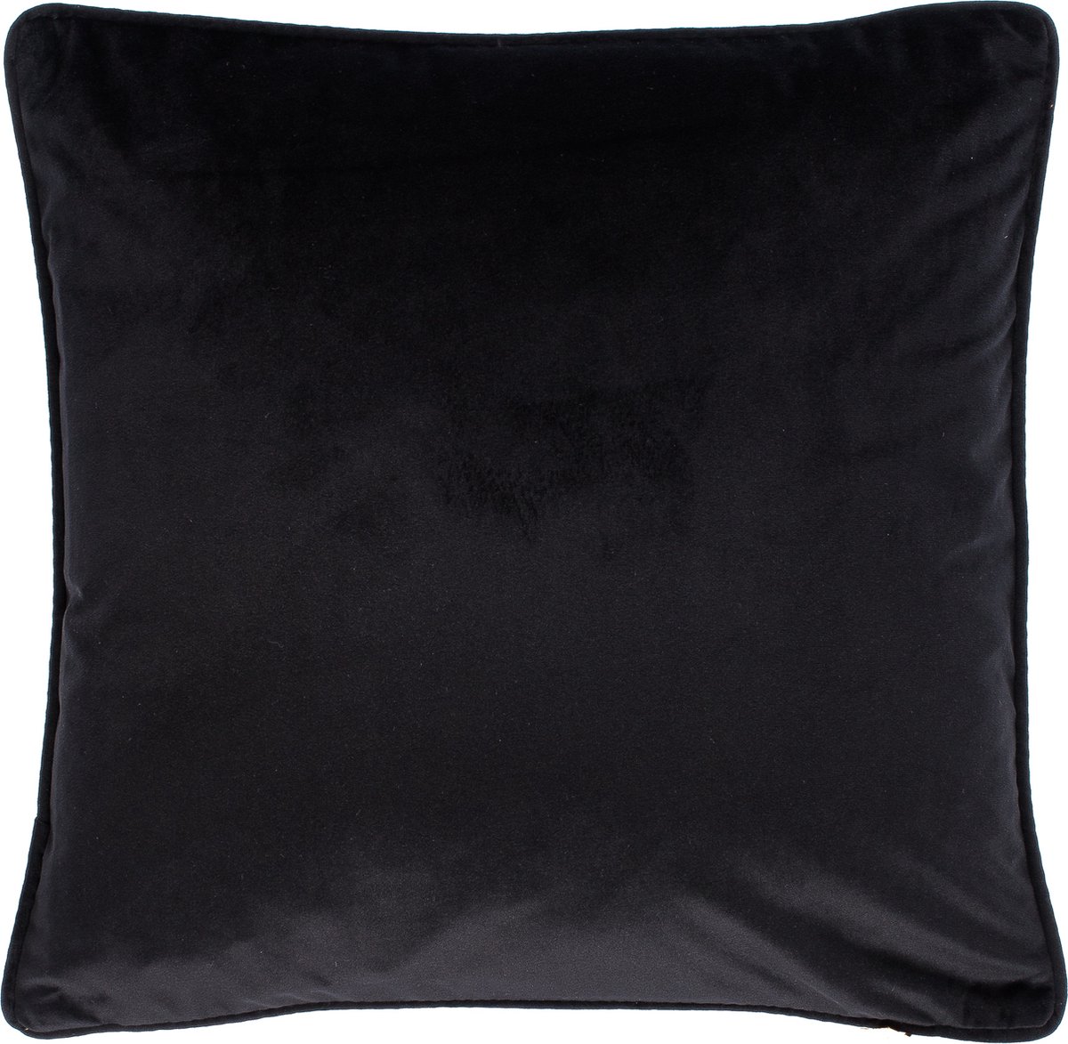 TISECO HOME STUDIO - Kussen (gevuld) - SUPERSOFT VELVET - 100% polyester - 60x60 cm - Zwart