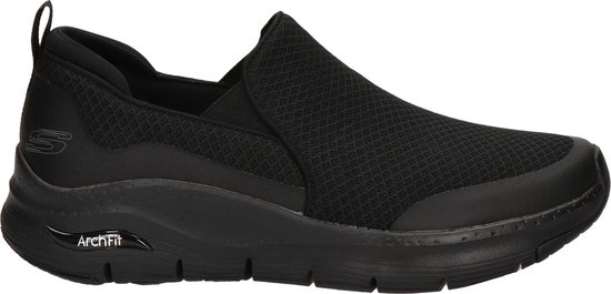 Skechers Arch Fit-Banlin Heren Sneakers - Black/Black - Maat 47,5
