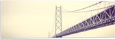 WallClassics - Acrylglas - Lange Brug over het Water - 90x30 cm Foto op Acrylglas (Wanddecoratie op Acrylaat)