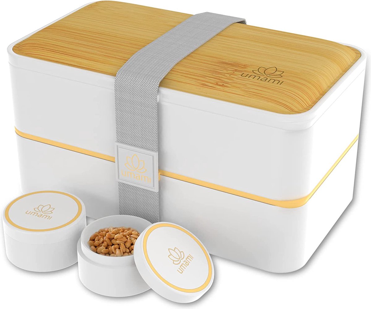 Achat Umami Bento Lunch Box, 2 Pots à Sauce & Couverts en Bois