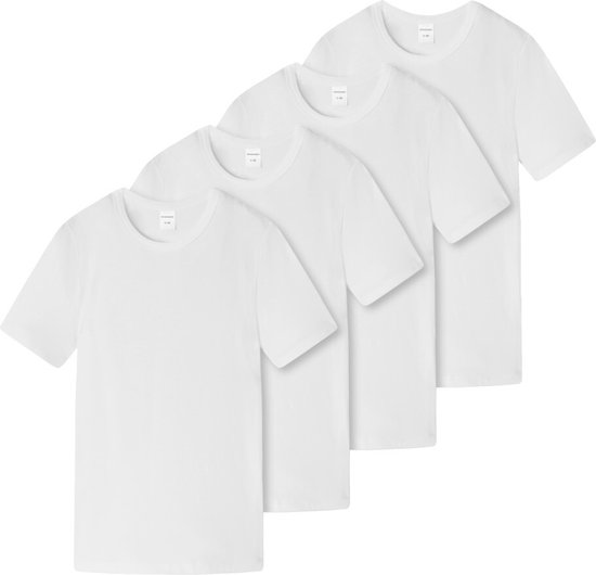 Schiesser Jongens t-shirt / onderhemd 4 pack Teens Boys - 95/5 Organic Cotton