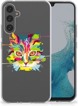 Mobiel Case Geschikt voor Samsung Galaxy A34 GSM Hoesje Doorzichtig Cat Color