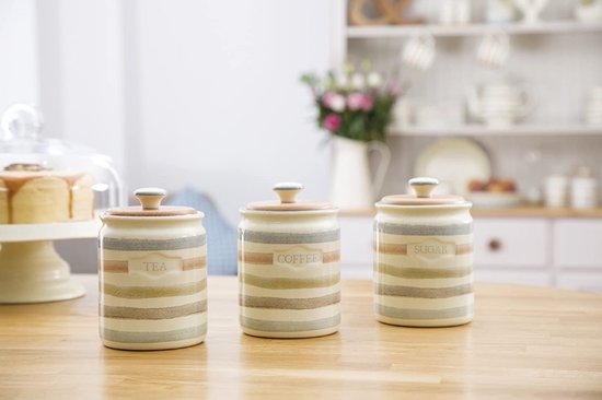 JanYoo Voorraadpotten met deksel, set van 2, 1000 ml, koffieblik, luchtdicht, bewaarpotten, glas, koffiebonen, container met schep, voorraadpot met houten deksel voor thee, noten, cacao, bonen, opslag JanYoo Voorraadpotten met deksel, set van 2, 1000 ml, koffieblik, luchtdicht, bewaarpotten, glas, koffiebonen, container met schep, voorraadpot met houten deksel voor thee, noten, cacao, bonen, opslag